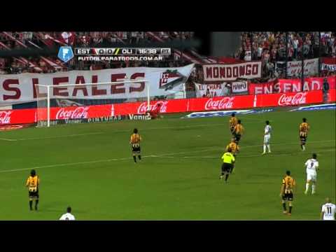 Atajada de Champagne. Estudiantes 0 - Olimpo 0. Fecha 10. Torneo Final 2014. Fútbol Para Todos