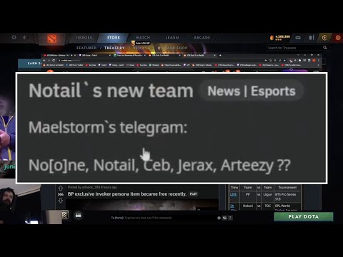 New Team - No[o]ne, Notail, Arteezy, Ceb & Jerax