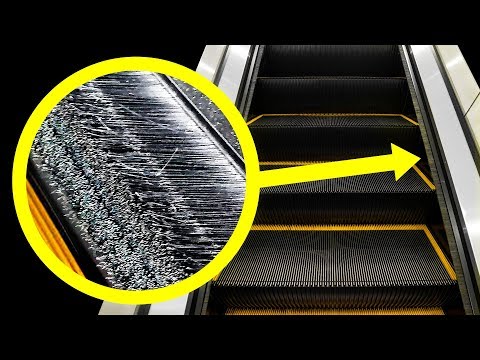自動扶梯有刷子的意外原因。 (The Unexpected Reason Why Escalators Have Brushes)
