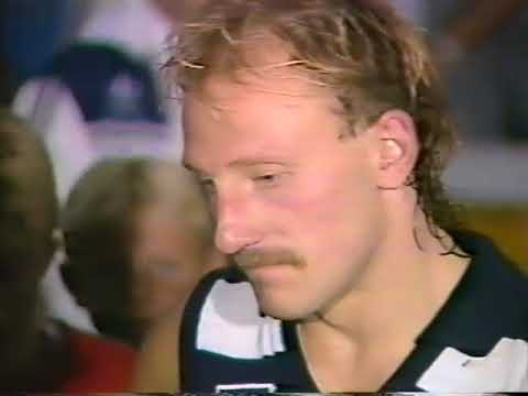 Geelong's Gary Ablett interviewed after the 1989 Night Grand Final