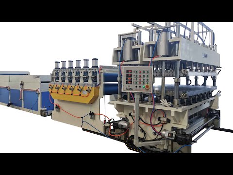 PC polycarbonate multiwall hollow profile roofing sheet extrusion line extruder machine