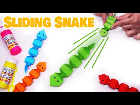 Fun Origami Sliding Paper Snake | Easy Origami