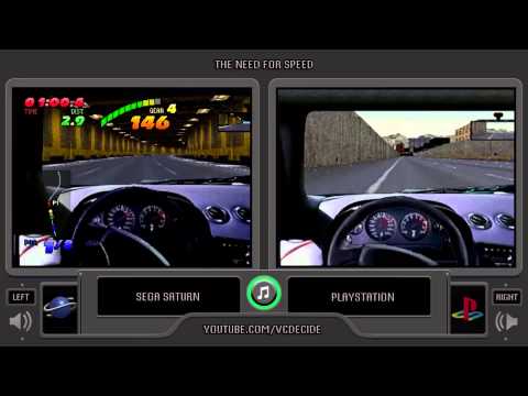 The Need for Speed (Sega Saturn vs Playstation) Side by Side - Comparison