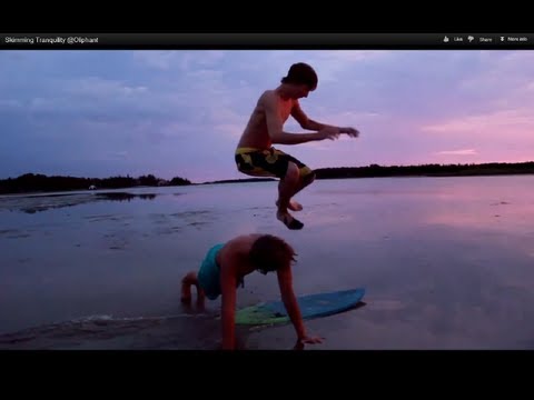 Skimming Tranquility in Oliphant Ontario