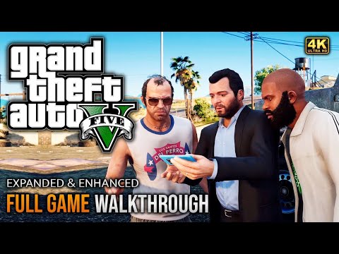 GTA V "Expanded & Enhanced" - Full Game Walkthrough (4K 60FPS) No Commentary (PS5 / Xbox SX)