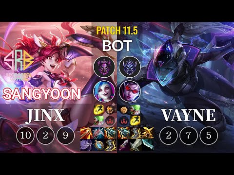 SRB Sangyoon Jinx vs Vayne Bot - KR Patch 11.5