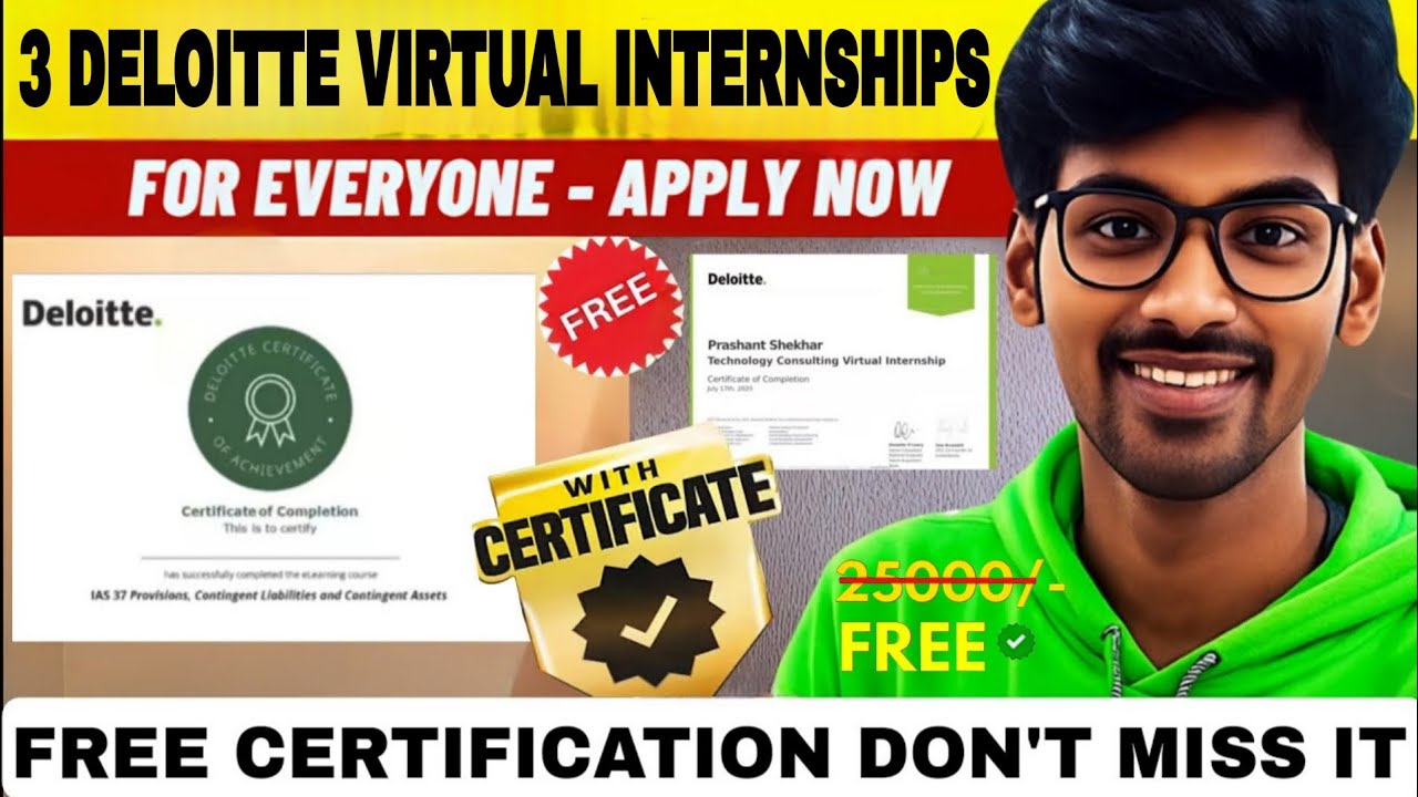 Deloitte Virtual Internship 2025 – Free Certificate | Eligibility, Tracks, Application Step-By-Step 