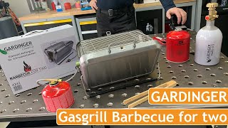 Weltneuheit! Gasgrill BBQ for two, extrem kompakter Gasgrill für Wohnmobil Balkon Camping Gardinger