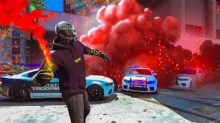 Using Smoke Bombs To Escape Cops In GTA 5 RP