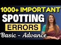 1000 Important Spotting Errors For All Exams Basic Advance Grammar English With Rani Ma Am
