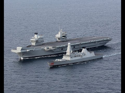 HMS Queen Elizabeth meets HMS Dragon