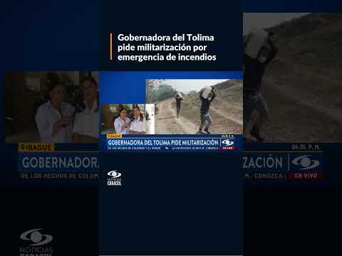 Gobernadora pide militarizar Tolima tras indicios de posible intervención criminal en incendios