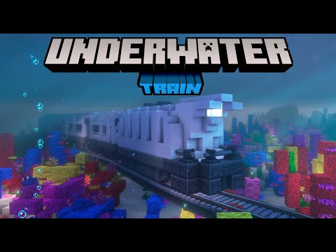 Create Mod Train Underwater in Minecraft