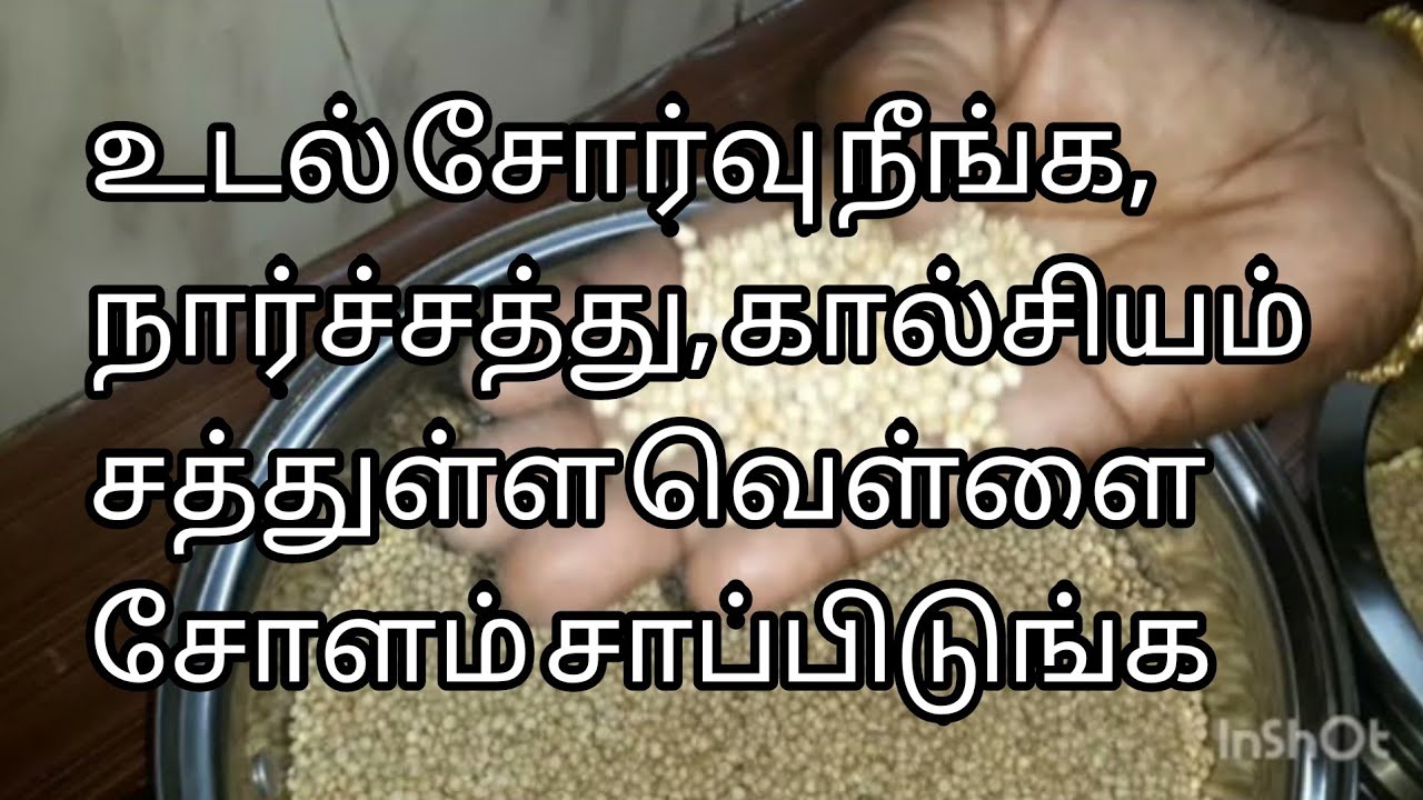 VELLAI CHOLAM CEREAL - How to make white sorghum dosa tamil video
