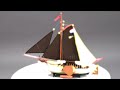 Miniature vidéo Maquette bateau voilier en bois : bateau de pêche botter