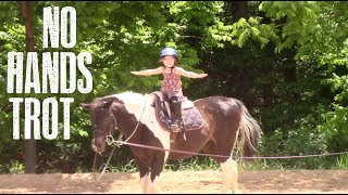 Trotting on a Horse Without Using Hands! | Crazy8Family