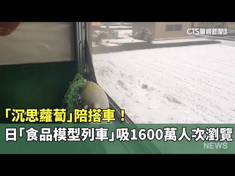 「沉思蘿蔔」陪搭車！　日「食品模型列車」吸1600萬人次瀏覽