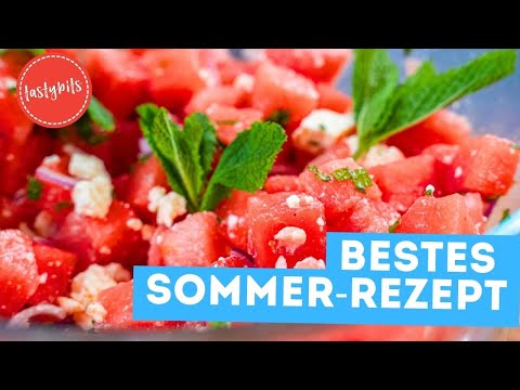 Wassermelonen-Salat mit Feta & Minze