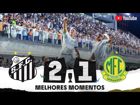 Gols e lances de Santos x Mirassol