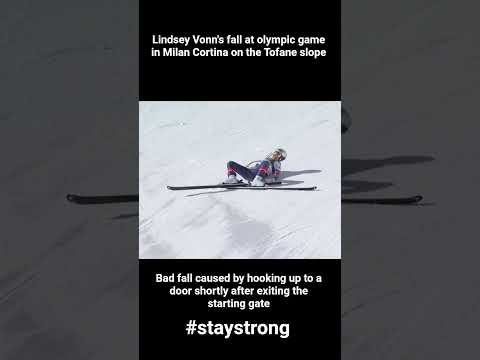 Lindsey Vonn's fall at the Milan Cortina Olympic Games 2026. (Source: RAI sport) #ski #olympics