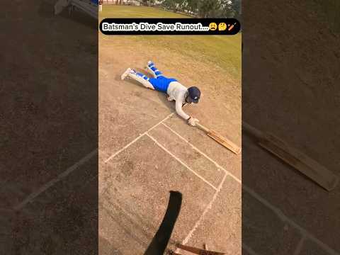 Batsman's Dive Saves Runout...😩😳🏏#goprocricket#cricket#cricketshorts#shorts#trending#offspin#feed#yt