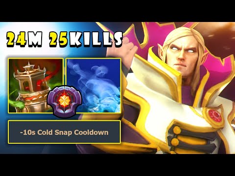 This Is How MASTER SPAMMER Invoker Destroy Everyone with Combo Spirit Vessel + Cold Snap | Dota 7.25