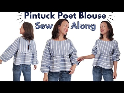 Pintuck Poet Blouse Sew-Along | Matchy Matchy Sewing Club Tutorial Step-by-Step