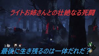 [Dead by Daylight] ライトお姉さんとの長く激しい死闘。。この激闘を制したのは果たして！！！ONI早く使いたいなぁ