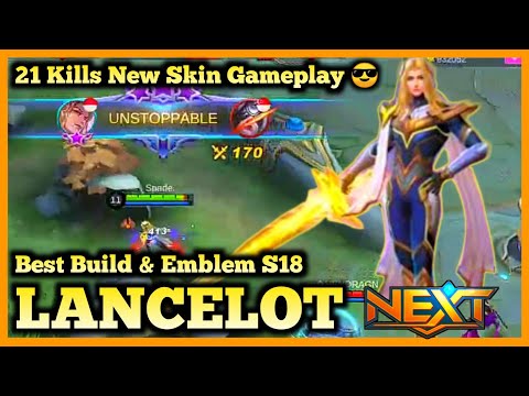 LANCELOT BEST BUILD 2020, TOP GLOBAL LANCELOT, MOBILE LEGENDS, NEW  SKIN GAMEPLAY, SEASON 18, MLBB
