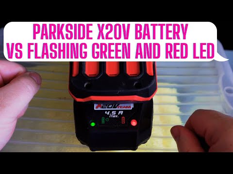 Fix for not charging Parkside X20V battery (green and red charger LEDs blinking) - EN