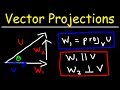 Calculus 3 Vector Projections Orthogonal Components