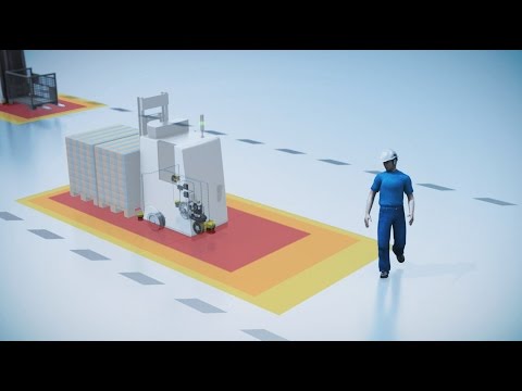 Monitoring automated guided vehicles (AGV) - with Safe Motion Control from SICK