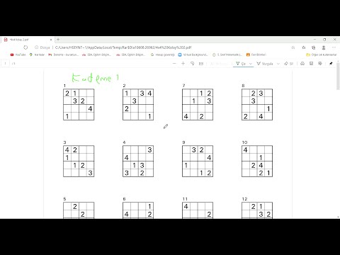4✖4 Sudoku Kolay Kademe 1