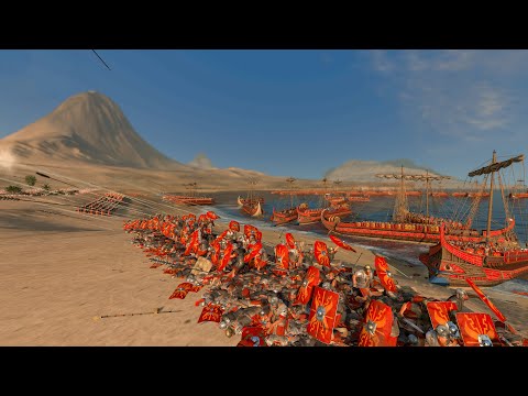 ARROW RAIN vs NAVAL LANDING - Total War ROME 2