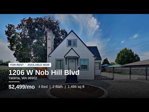50% Off First Month's Rent - 4BR/2BA Yakima Home – In-Unit Laundry, Driveway parking, Fenced Yard & Free Storage property video