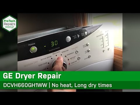 GE, General Electric & Hotpoint Dryer - Gas Coil issues  - No heat, Long dry times - Diagnostics