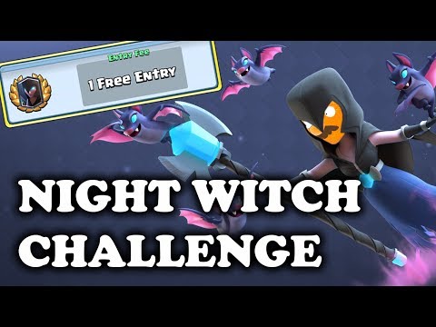 Night Witch Challenge Gameplay & Tips with Woody | Clash Royale
