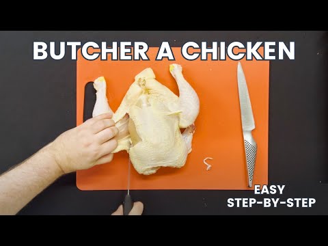 تقطيع دجاج للمبتدئين خطوة بخطوة