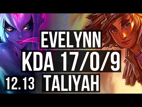 EVE vs TALIYAH (JNG) | 17/0/9, Legendary, 1.4M mastery, 600+ games | EUW Master | 12.13