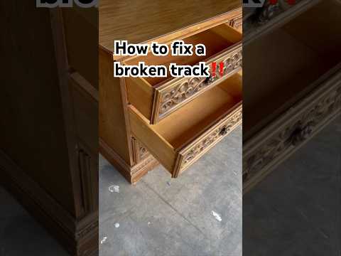 Part of a video titled Broken Drawer Track⁉️ EASY FIX‼️Step by Step Tutorial ... - YouTube