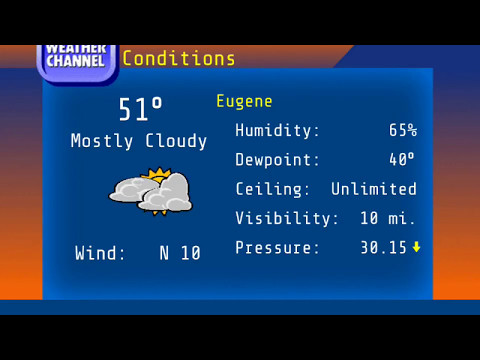 WeatherSTAR 4000 for Eugene OR - May 6th 2017 - 11:08 AM PDT