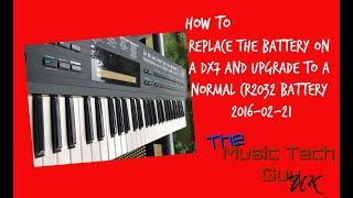 Replacing the battery on a YAMAHA DX7 MKII and upgrade to a normal CR2032 battery