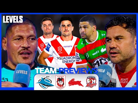 NRL 2026 PREVIEWS: SYDNEY ROOSTERS, CRONULLA SHARKS, SOUTH SYDNEY RABBITOHS, ST GEORGE DRAGONS