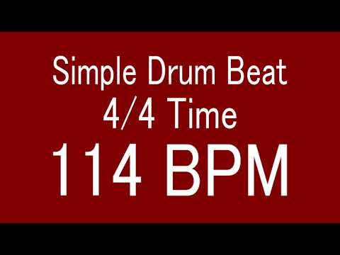 114 BPM 4/4 TIME SIMPLE STRAIGHT DRUM BEAT FOR TRAINING MUSICAL INSTRUMENT / 楽器練習用ドラム