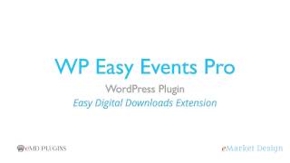 WP Easy Events WordPress Plugin – Easy Digital Downloads Extension