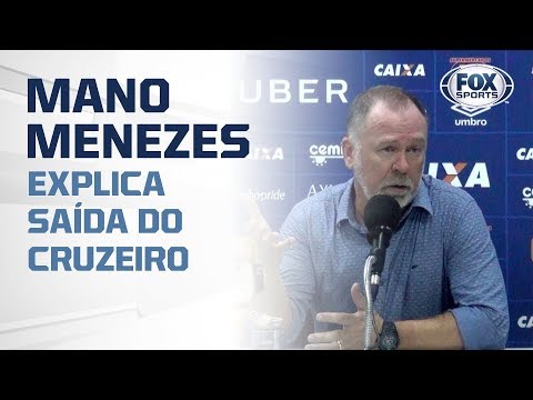 MANO MENEZES NÃO É MAIS TÉCNICO DO CRUZEIRO! Veja coletiva ao vivo