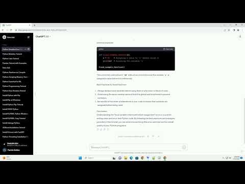 Python Variable Referenced Before Assignment