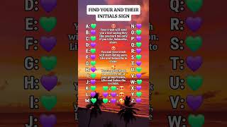 Find your and their initials sign #shorts #initials #youtubeshorts