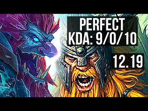 TRUNDLE vs OLAF (JNG) | 9/0/10, Legendary, Rank 15 Trundle | EUW Challenger | 12.19