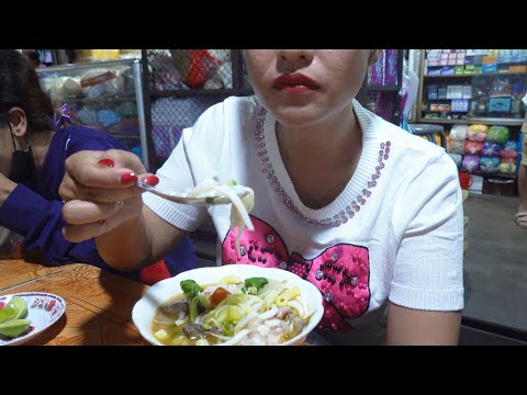 $1.25 For Pork Rice and $1.75 For A Bowl Of Short Noodle With Macaroni Pork Soup